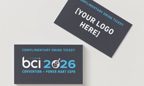 Drink ticket sponsorship at the BCI 2026 Convention.